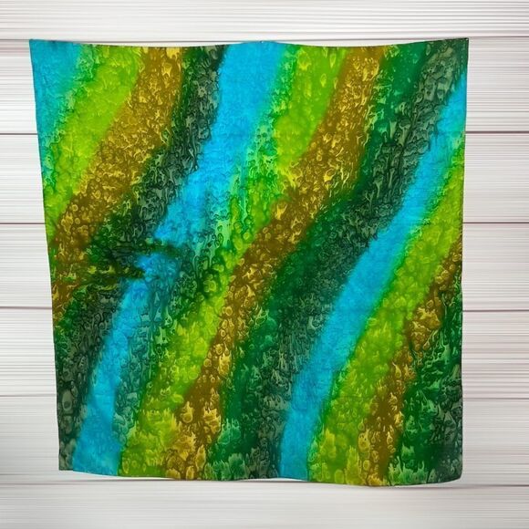 Golden Camel of Shanghai Hand Rolled and Hand Printed 100% Silk  Square Scarf - Picture 2 of 8